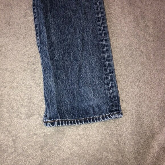Vintage LEVIS 501 Straight Leg Button Fly Med Stonewash Denim Jeans Sz 34 - Picture 7 of 13